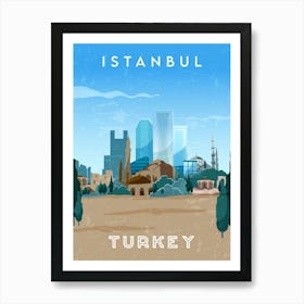 Istanbul, Turkey — Retro travel minimalist poster 4 Poster