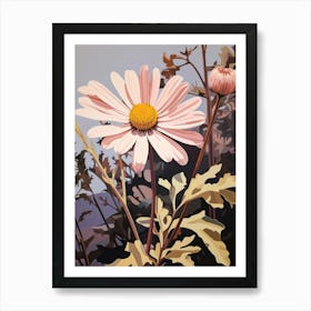 Daisy 4 Flower Painting Art Print