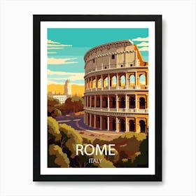 Rome Italy travel poster Art Print