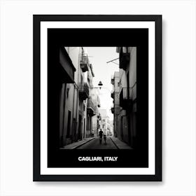 Poster Of Cagliari, Italy, Mediterranean Black And White Photography Analogue 1 Art Print