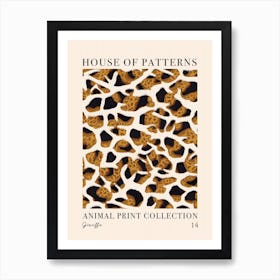 House Of Patterns Giraffe Animal Print Pattern 3 Art Print