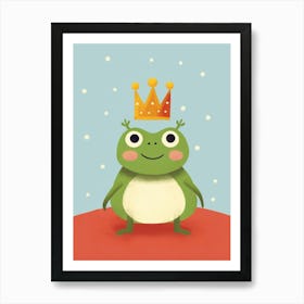 Little Frog 3 Wearing A Crown Art Print