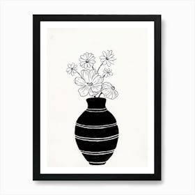 Black And White Plant Art Print