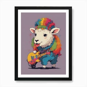 Rainbow Sheep 4 Art Print