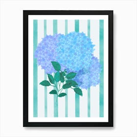 Blue Hydrangea Art Print