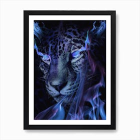 Mystical Tiger Darkness Art Print