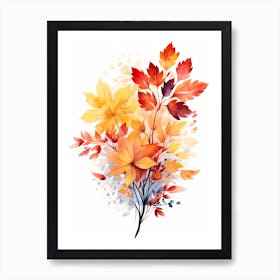 Cute Autumn Fall Scene 67 Art Print