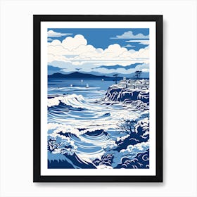 A Screen Print Of Byron Bay Australia 1 Art Print