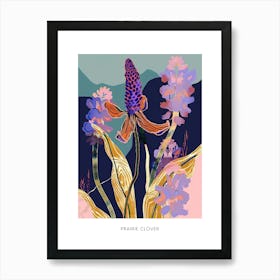 Colourful Flower Illustration Poster Prairie Clover 4 Art Print