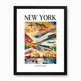 Air Space Museum New York Colourful Silkscreen Illustration 3 Poster Art Print
