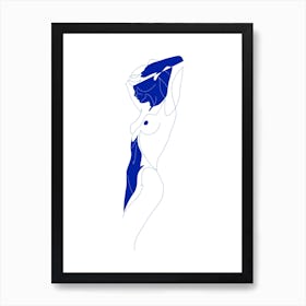 C12 Blue Nude Art Print