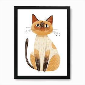 Tonkinese Cat Clipart Illustration 2 Affiche