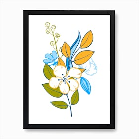 Beautiful Spring Flowers Shabby Chic 1 Art Print