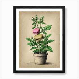 Macarons In A Pot Art Print