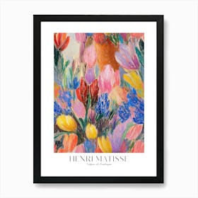 Henri Matisse Print Flowers Impressionism Tulips Abstract French Decor Vintage Art Print