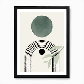 Green Mid Century Print 1 Art Print