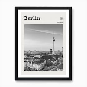 Berline Germany Black And White Art Print