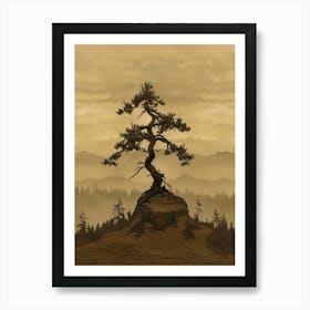 Lone Pine Tree Art Print