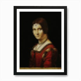 La Belle Ferronniere (Portrait Of A Lady From The Court Of Milan) Art Print