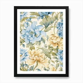 Wallpaper Floral Pattern 9 Art Print