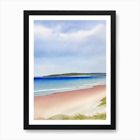 Dornoch Beach, Highlands, Scotland Watercolour Art Print