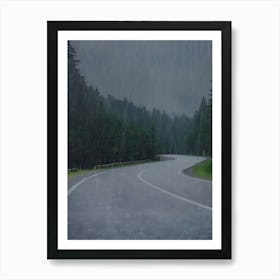 Rainy Day In The Forest Art Print