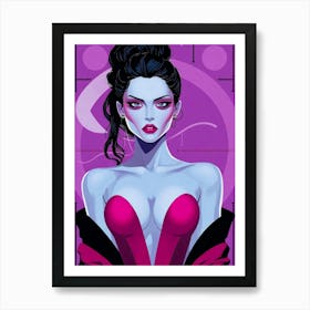 Sexy Vamp Women Illustration Art Print