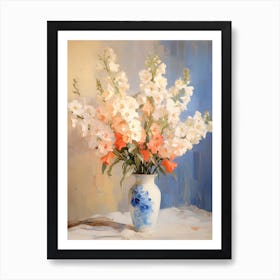 Delphinium Flower Still Life Painting 1 Dreamy Art Print