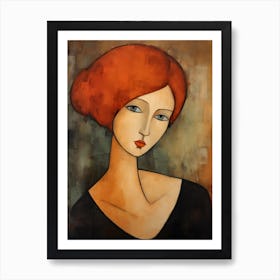 Contemporary art of woman's portrait 7 Art Print