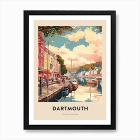Devon Vintage Travel Poster Dartmouth 2 Art Print