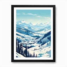 Kitzbuhel   Austria, Ski Resort Illustration 2 Simple Style Art Print