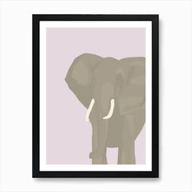 Pink Elephant Art Print