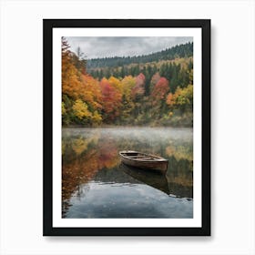 Boat On A Lake 1 Art Print