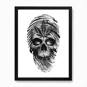 Fingerprint Skull Poster