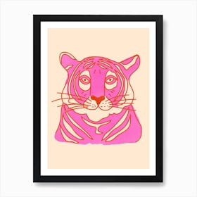 Pink Tiger Art Print