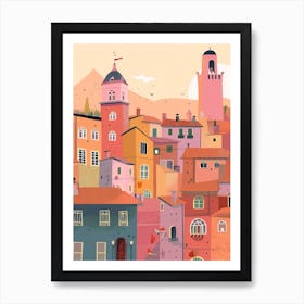 Bologna 2, Italy Illustration Art Print