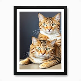 Bengal Cats Art Print