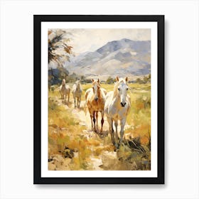 Horses Painting In Cotacachi, Ecuador 1 Art Print