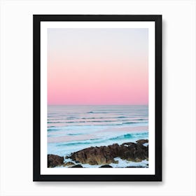 Coolangatta Beach, Australia Pink Photography 2 Art Print