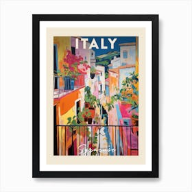 Syracuse Italy 3 Fauvist Painting Travel Poster Art Print