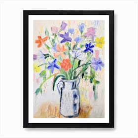 Flower Painting Fauvist Style Canterbury Bells 2 Art Print