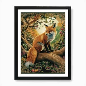 william morris Red Fox In The Forest Art Print