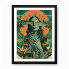 Woman In The Jungle 1 Art Print