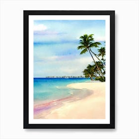 Fort Lauderdale Beach, Florida Watercolour Art Print