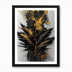 Feather Splatter Art Print