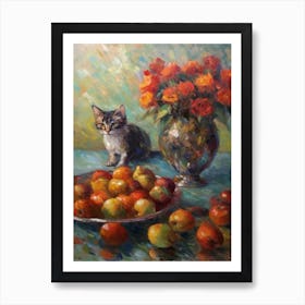 Proteas With A Cat 1 Art Print