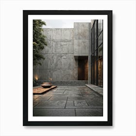 Aged Concrete Texture Brickwork Pattern Reminiscent Of Retro Designs Weather Beaten Appearance C (1) Art Print