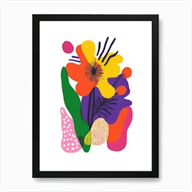 Abstract Flower Print Art Print