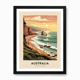 Great Ocean Walk Australia 1 Vintage Hiking Travel Poster Art Print