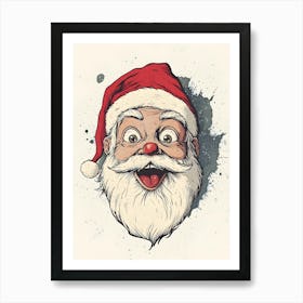 Santa Claus Face Art Print